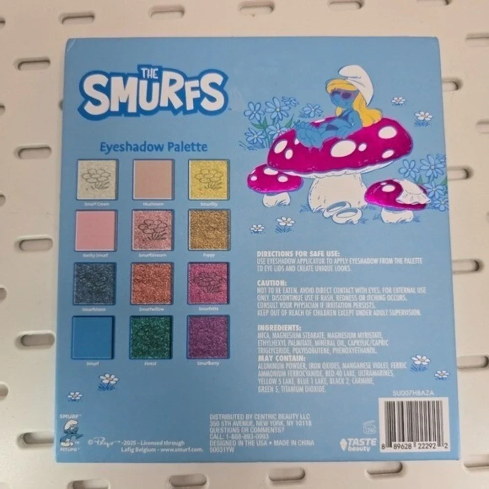 THE SMURFS Eyeshadow Palette Nostalgic Collector Makeup TASTE BEAUTY 12‎ Shades